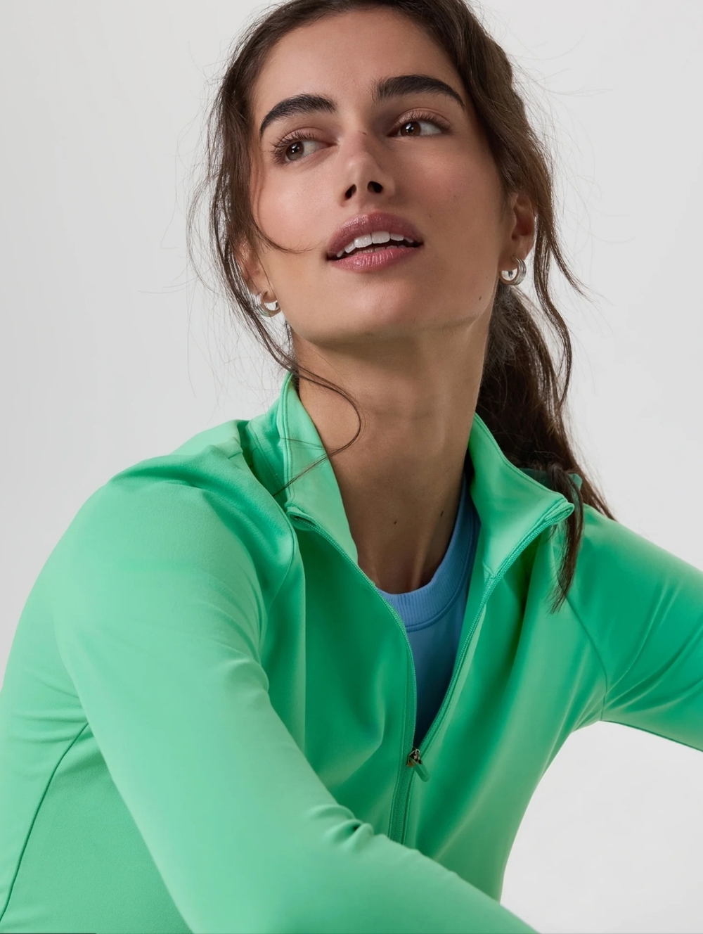 NWT Vuori Studio Half Zip In Light Bergamot Size Medium